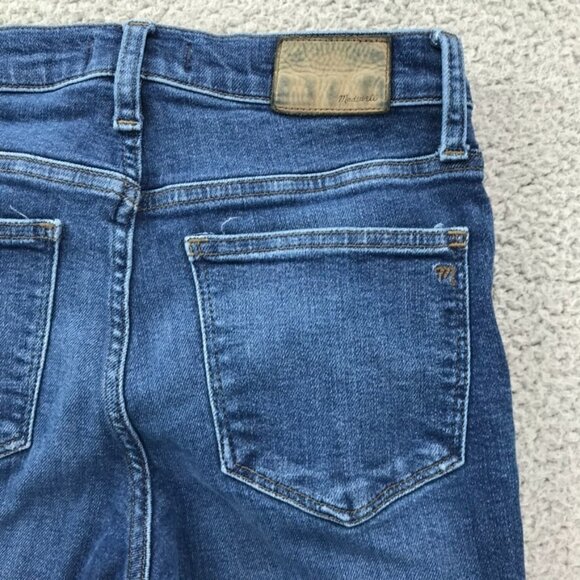 MADEWELL Womens Size 26 Medium Wash 9" Mid Rise Skinny Stretch Denim Jeans - Picture 4 of 16